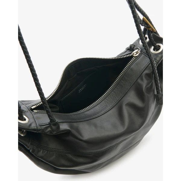 Isabel Marant Maia Medium Bag in Leather, Black | Shoulder & Crossbody Bags | Luxury Shoes 
