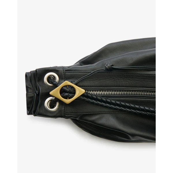 Isabel Marant Maia Medium Bag in Leather, Black | Shoulder & Crossbody Bags | Luxury Shoes 
