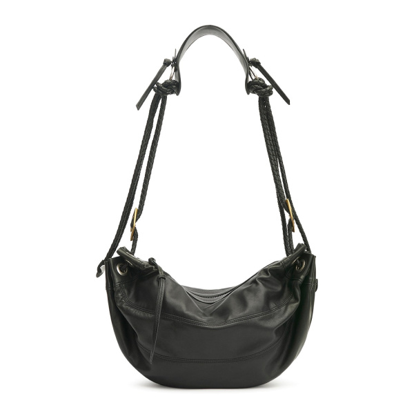 Isabel Marant Maia Medium Bag in Leather, Black | Women | Luxury Shoes 