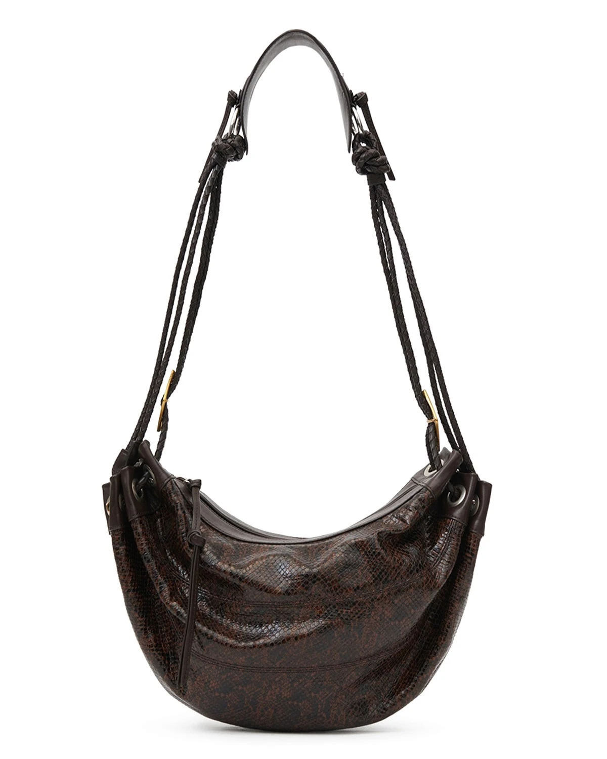 Isabel Marant Maia Medium Bag in Python-Effect Leather, Mocha Isabel Marant Maia Medium Bag in Python-Effect Leather, Mocha | Women | Luxury Shoes