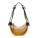Isabel Marant Maia Medium Bag in Suede Leather, Multicolor Beige | Women | Luxury Shoes 