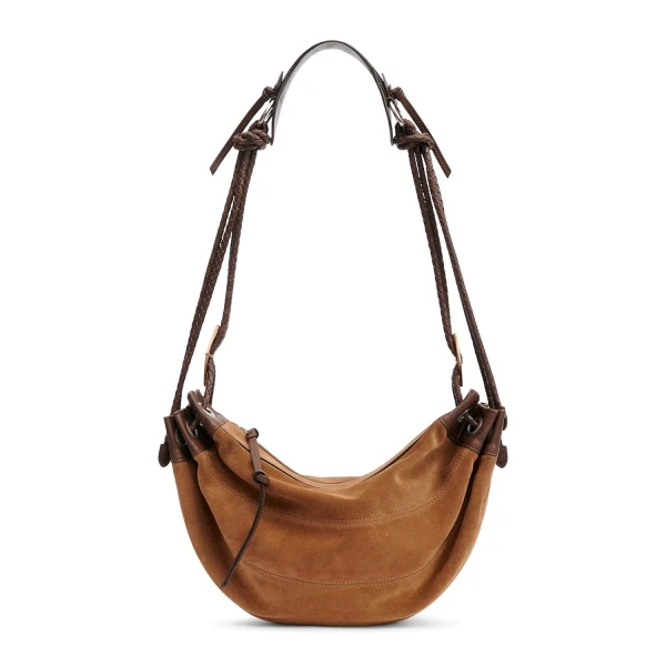 Isabel Marant Maia Medium Bag in Suede Leather, Taupe | Women | Luxury Shoes 