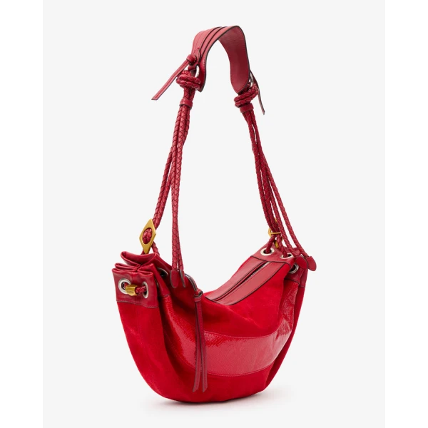 Isabel Marant Maia Medium Leather Bag in Scarlet Red | Shoulder & Crossbody Bags | Luxury Shoes 