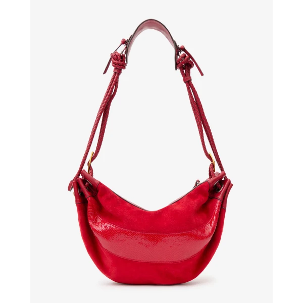 Isabel Marant Maia Medium Leather Bag in Scarlet Red | Shoulder & Crossbody Bags | Luxury Shoes 