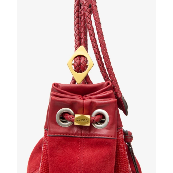 Isabel Marant Maia Medium Leather Bag in Scarlet Red | Shoulder & Crossbody Bags | Luxury Shoes 