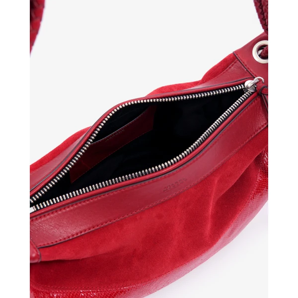 Isabel Marant Maia Medium Leather Bag in Scarlet Red | Shoulder & Crossbody Bags | Luxury Shoes 