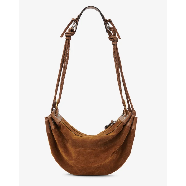 Isabel Marant Maia Medium Suede Bag in Cognac | Shoulder & Crossbody Bags | Luxury Shoes 