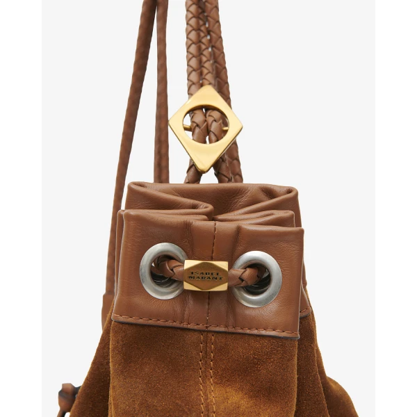 Isabel Marant Maia Medium Suede Bag in Cognac | Shoulder & Crossbody Bags | Luxury Shoes 