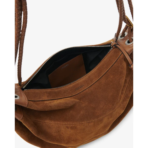 Isabel Marant Maia Medium Suede Bag in Cognac | Shoulder & Crossbody Bags | Luxury Shoes 