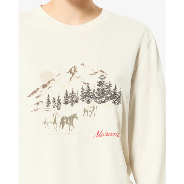 Isabel Marant Martine T-Shirt in Ecru | T-shirts | Luxury Shoes 
