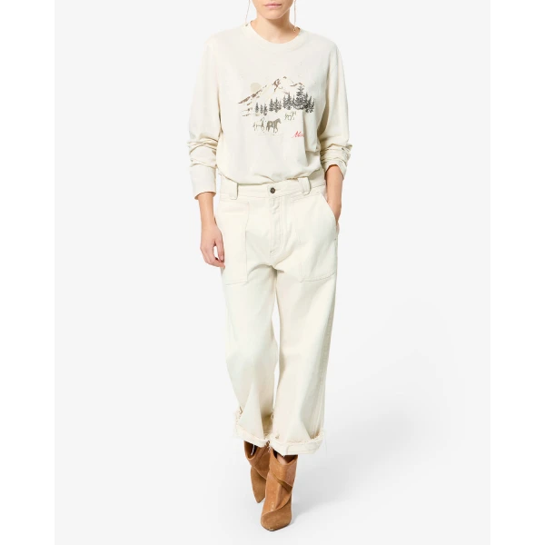 Isabel Marant Martine T-Shirt in Ecru | T-shirts | Luxury Shoes 