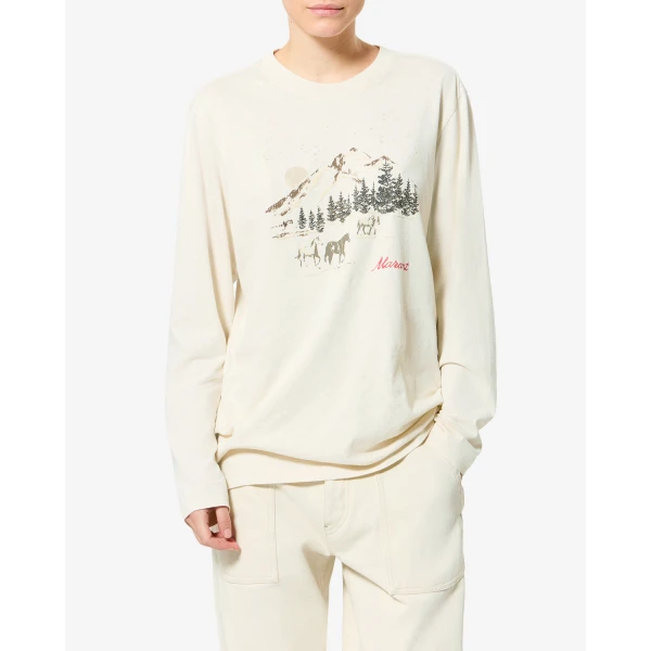 Isabel Marant Martine T-Shirt in Ecru | T-shirts | Luxury Shoes 