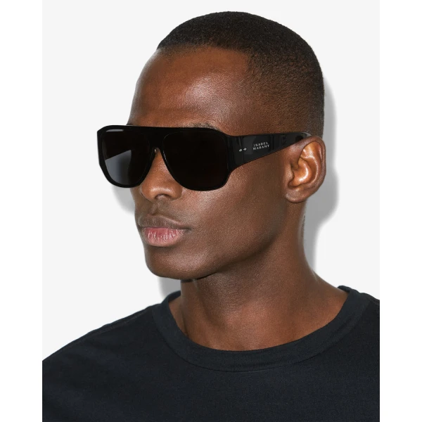 Isabel Marant Mikala Sunglasses in Black Palladium and Gray | Sunglasses | Luxury Shoes 