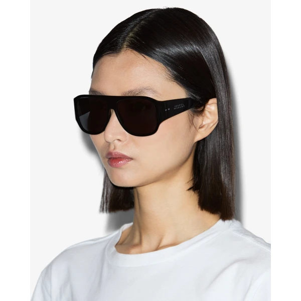 Isabel Marant Mikala Sunglasses in Black Palladium and Gray | Sunglasses | Luxury Shoes 