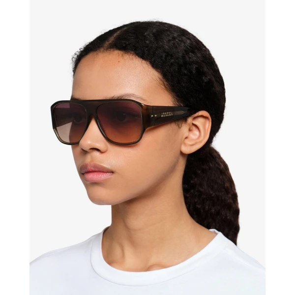 Isabel Marant Mikala Sunglasses in Havana and Brown Pink Shaded | Sunglasses | Luxury Shoes 