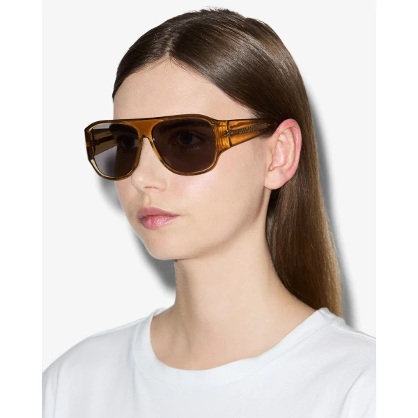 Isabel Marant Mikala Sunglasses in Ochre and Grey | Sunglasses | Luxury Shoes 