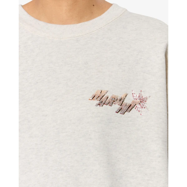 Isabel Marant Mobyli Sweatshirt in Ecru | Long Sleeve | Luxury Shoes 