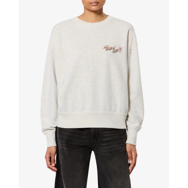 Isabel Marant Mobyli Sweatshirt in Ecru | Long Sleeve | Luxury Shoes 