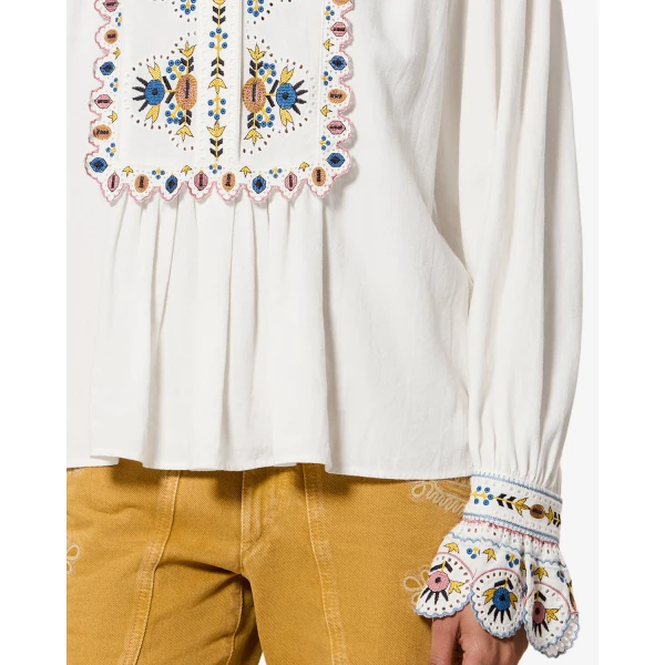 Isabel Marant Monique Blouse in Ecru | Blouse | Luxury Shoes 