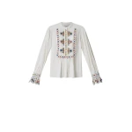 Isabel Marant Monique Blouse in Ecru | Women | Luxury Shoes 