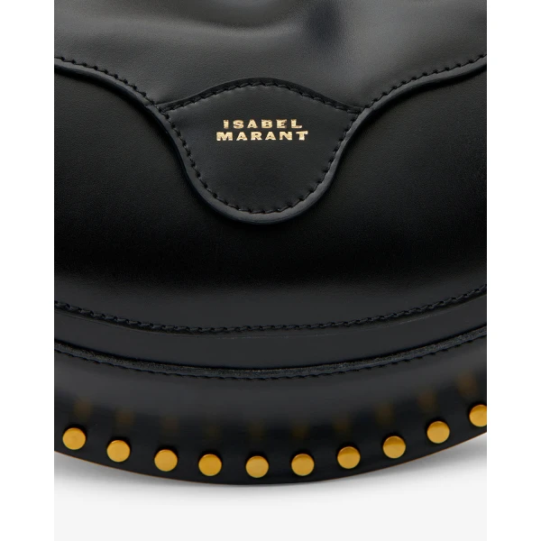 Isabel Marant Moon Pocket Bag in Leather, Black | Shoulder & Crossbody Bags | Luxury Shoes 