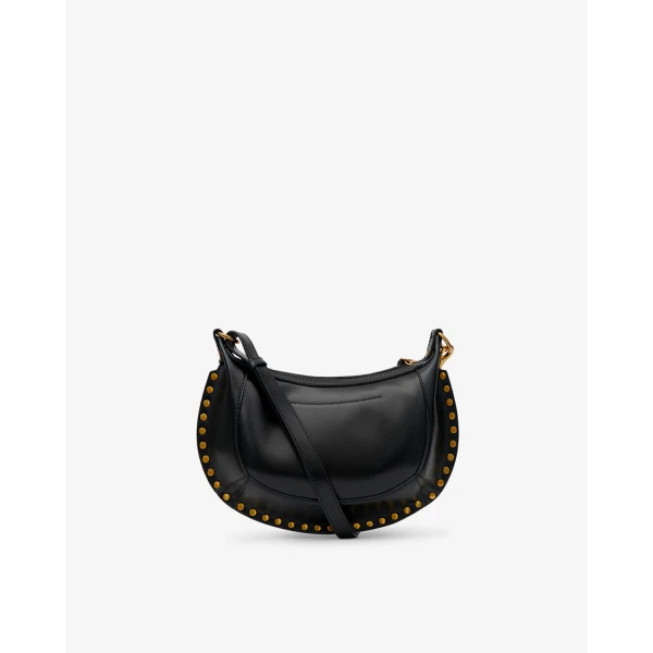 Isabel Marant Moon Pocket Bag in Leather, Black | Shoulder & Crossbody Bags | Luxury Shoes 