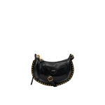 Isabel Marant Moon Pocket Bag in Leather, Black | Women | Luxury Shoes 