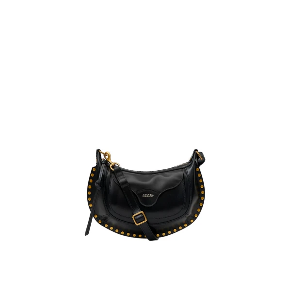 Isabel Marant Moon Pocket Bag in Leather, Black | Women | Luxury Shoes 