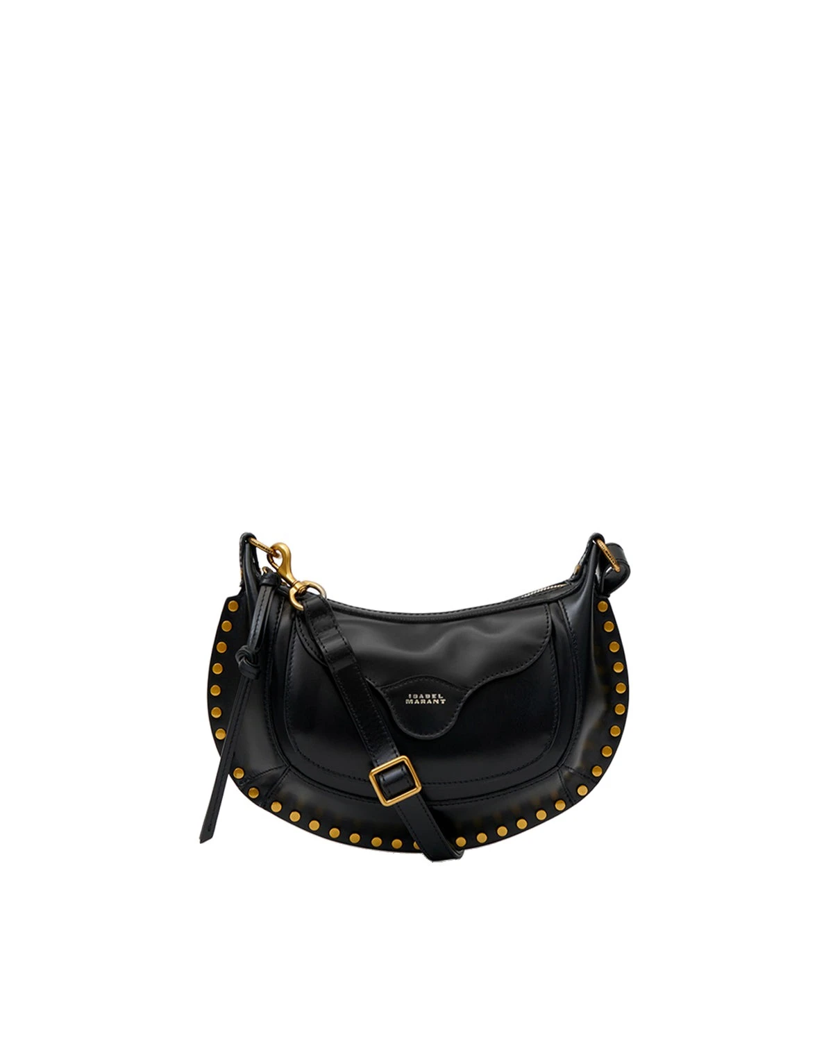 Isabel Marant Moon Pocket Bag in Leather, Black Isabel Marant Moon Pocket Bag in Leather, Black | Women | Luxury Shoes