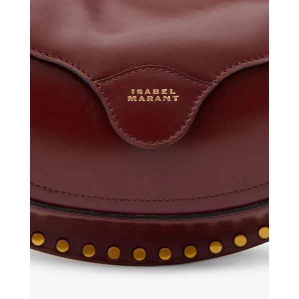 Isabel Marant Moon Pocket Bag in Leather, Burgundy | Shoulder & Crossbody Bags | Luxury Shoes 