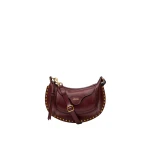 Isabel Marant Moon Pocket Bag in Leather, Burgundy | Women | Luxury Shoes 