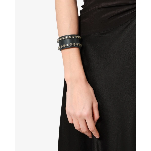 Isabel Marant Morea Bracelet in Black and Palladium | Bracelets | Luxury Shoes 