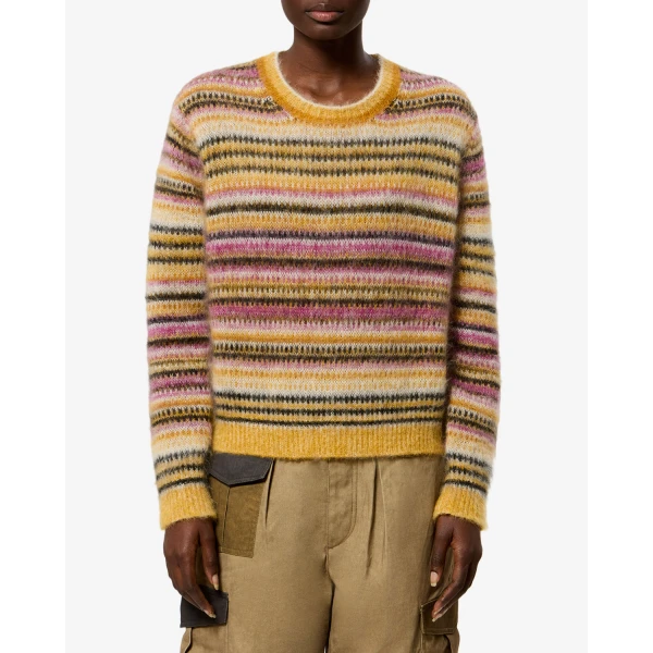 Isabel Marant Morine Mohair Sweater in Mustard | Sweaters | Luxury Shoes 