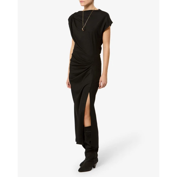 Isabel Marant Naerys Dress in Black | Maxi Dresses | Luxury Shoes 