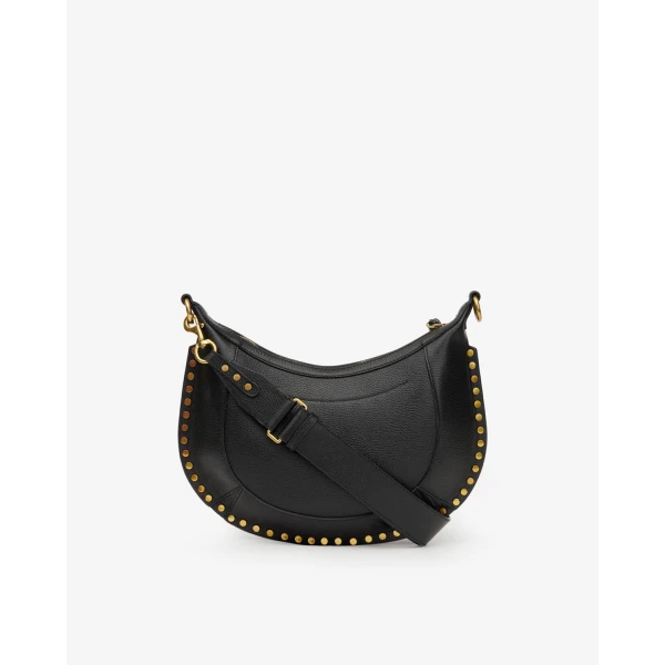 Isabel Marant Naoko Bag in Grained Leather, Black | Shoulder & Crossbody Bags | Luxury Shoes 
