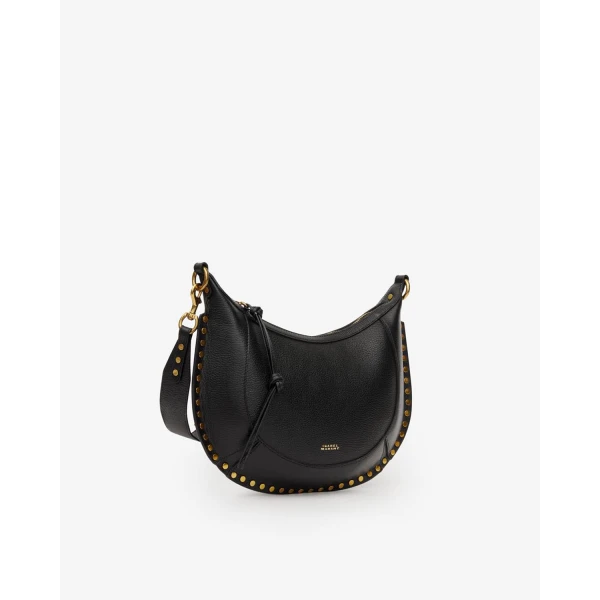 Isabel Marant Naoko Bag in Grained Leather, Black | Shoulder & Crossbody Bags | Luxury Shoes 