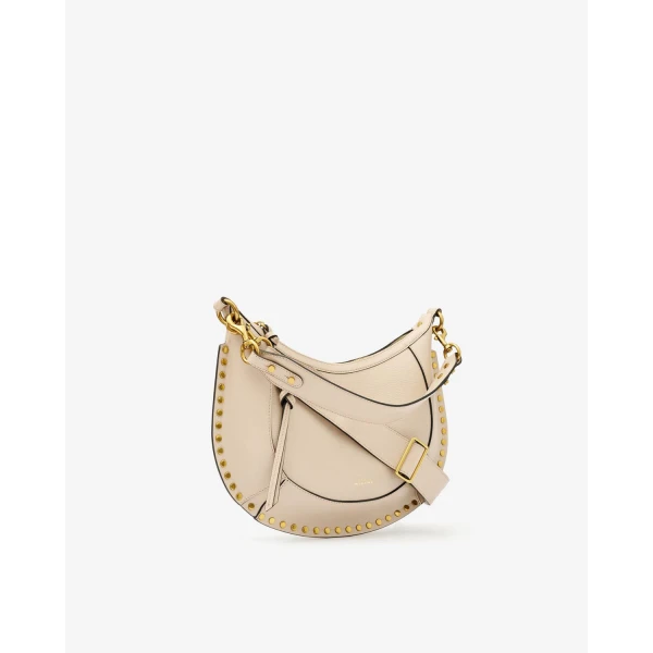 Isabel Marant Naoko Bag in Grained Leather, Light Beige | Shoulder & Crossbody Bags | Luxury Shoes 