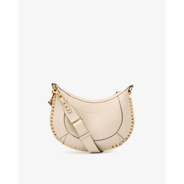 Isabel Marant Naoko Bag in Grained Leather, Light Beige | Shoulder & Crossbody Bags | Luxury Shoes 