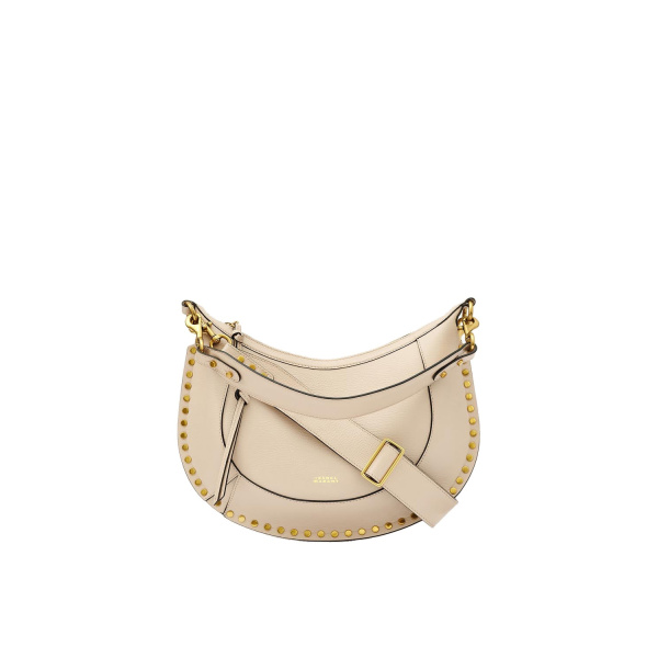 Isabel Marant Naoko Bag in Grained Leather, Light Beige | Women | Luxury Shoes 