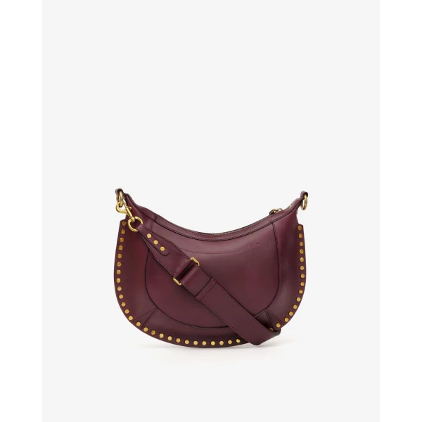 Isabel Marant Naoko Bag in Leather, Burgundy | Shoulder & Crossbody Bags | Luxury Shoes 