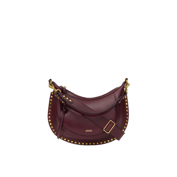 Isabel Marant Naoko Bag in Leather, Burgundy | Women | Luxury Shoes 