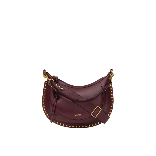 Isabel Marant Naoko Bag in Leather, Burgundy | Women | Luxury Shoes 