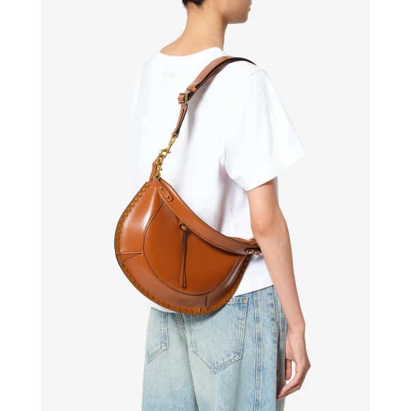 Isabel Marant Naoko Bag in Leather, Cognac | Shoulder & Crossbody Bags | Luxury Shoes 