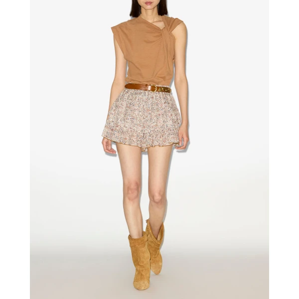 Isabel Marant Nayda T-Shirt in Caramel | T-shirts | Luxury Shoes 