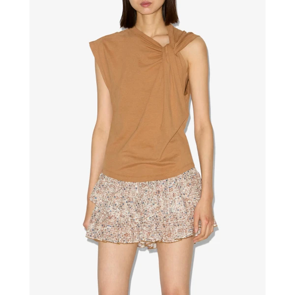 Isabel Marant Nayda T-Shirt in Caramel | T-shirts | Luxury Shoes 