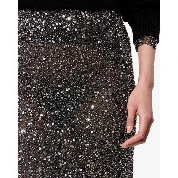Isabel Marant Nejany Skirt in Silver | Maxi Skirts | Luxury Shoes 