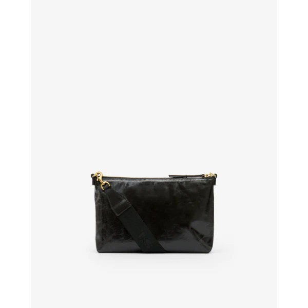 Isabel Marant Nessah Bag in Leather, Black | Shoulder & Crossbody Bags | Luxury Shoes 