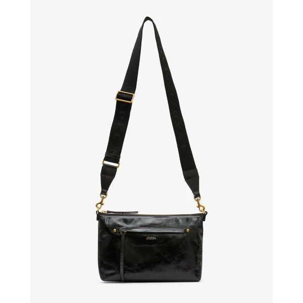 Isabel Marant Nessah Bag in Leather, Black | Shoulder & Crossbody Bags | Luxury Shoes 