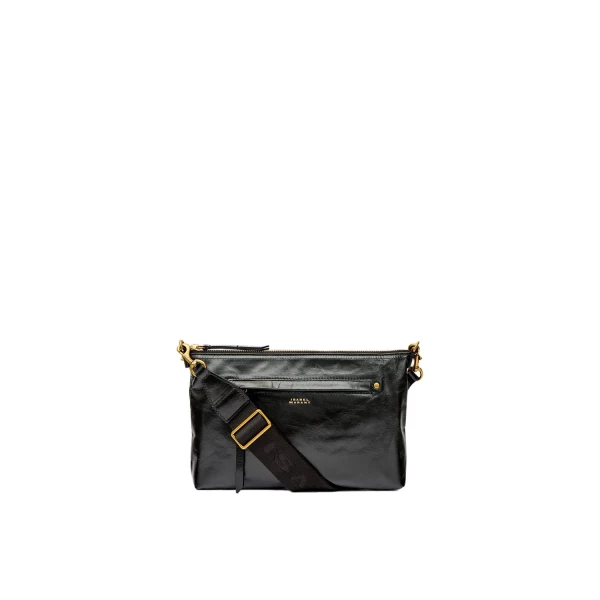 Isabel Marant Nessah Bag in Leather, Black | Women | Luxury Shoes 