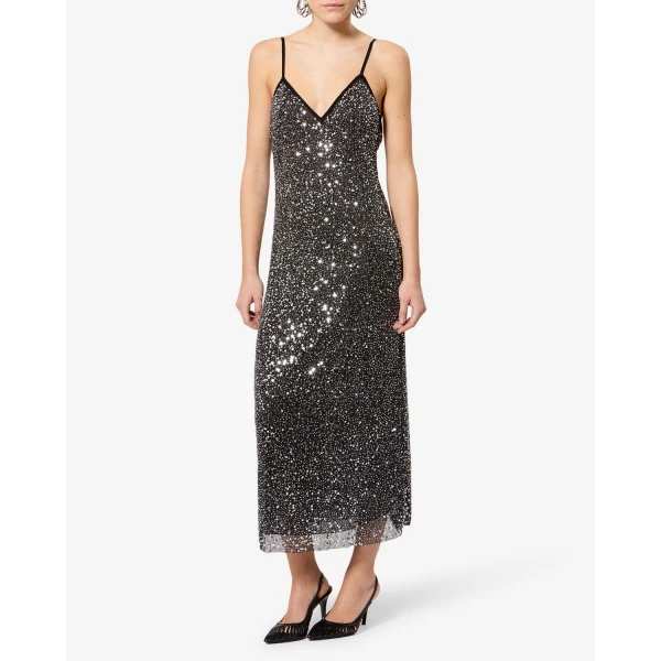 Isabel Marant Nevana Dress in Silver | Maxi Dresses | Luxury Shoes 